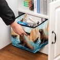 thumbnail image 5 of Sea Lion Foldable Storage Box with Handle, 10.8"x10.5"x10.6", Large Capacity - Storage Bin and Containers, 5 of 6