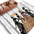 thumbnail image 2 of 5x8 Washable Area Rug, African Women Non-Slip Large Rectangle Rug for Living Room Dining Room, Black Women Indoor Floor Mat for Home Decor, 2 of 9