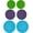 Bundle 2, variant on Replacement Lids for Pyrex Containers Round Glass Food Plastic - (2) 2-Cup Orange, (2) 4-Cup Teal, (2) 7-Cup Blue - BPA-Free, Dishwasher & Microwave Safe