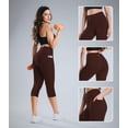 thumbnail image 3 of Capri Leggings With Side Pockets Size 4, 17" Inseam Rum Raisin, 3 of 6