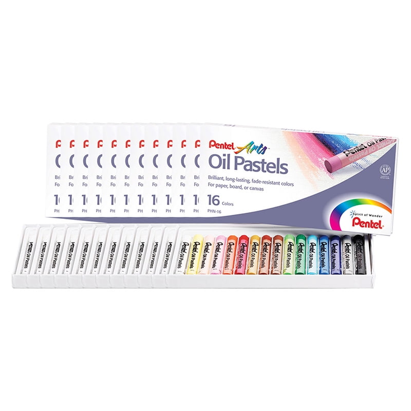 Pentel Oil Pastel Set 16 Colors 12 Sets (PENPHN16-12)