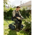 thumbnail image 2 of YUSAZENS Tabouret de Jardin Roulant Rotatif à 360Degrees avec Poignée Rétractable 4 Roues Cadre Double Dossier Accoudoir Structure en Fer et Caoutchouc Vert Menthe, 2 of 8