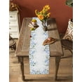 thumbnail image 7 of Table Runner Dresser Scarf 13 x 36 Inch Blue Hydrangea Country Eucalyptus Leaf Floral Table Runners Non-Slip Heat Kitchen Dining Table Decor for Indoor Outdoor Home Party Decoration, 7 of 7