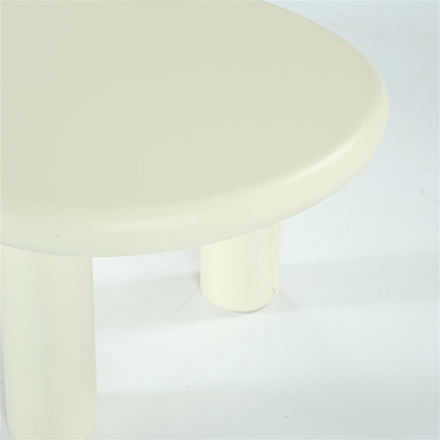 Demi Bonn Cloud-Shaped Coffee Table, Modern Irregular Center Tea Table with 4 Solid Legs for Home Living Room, Office, White