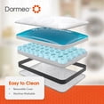 thumbnail image 6 of Dormeo Dark King Ergonomic Pillow, Cooling Gel and Memory Foam for Side, Back, and Stomach Sleepers, 18" W x 34" L x 5" H, 6 of 13