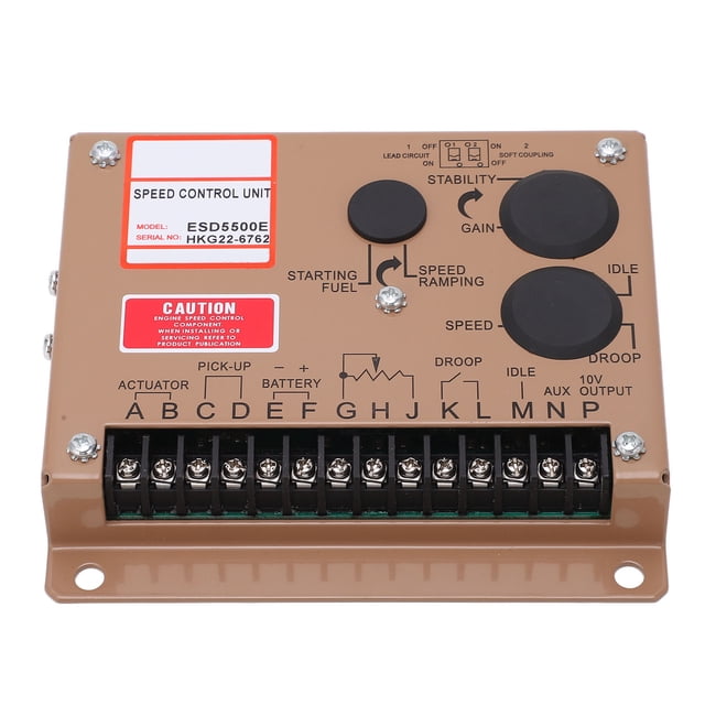 DC 12V 24V Slow Start Idle Speed Controller LCD Engine Electronic Governor Panel ESD5500E Diesel Generator Module Set Diesel Generator Controller Module