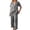 Black, variant on IWRICH Pajama Set for Women 2 Piece Plaid Short Sleeve Pjs Cute Ruffle Sleepwear Pajamas Loungewear Pink XL