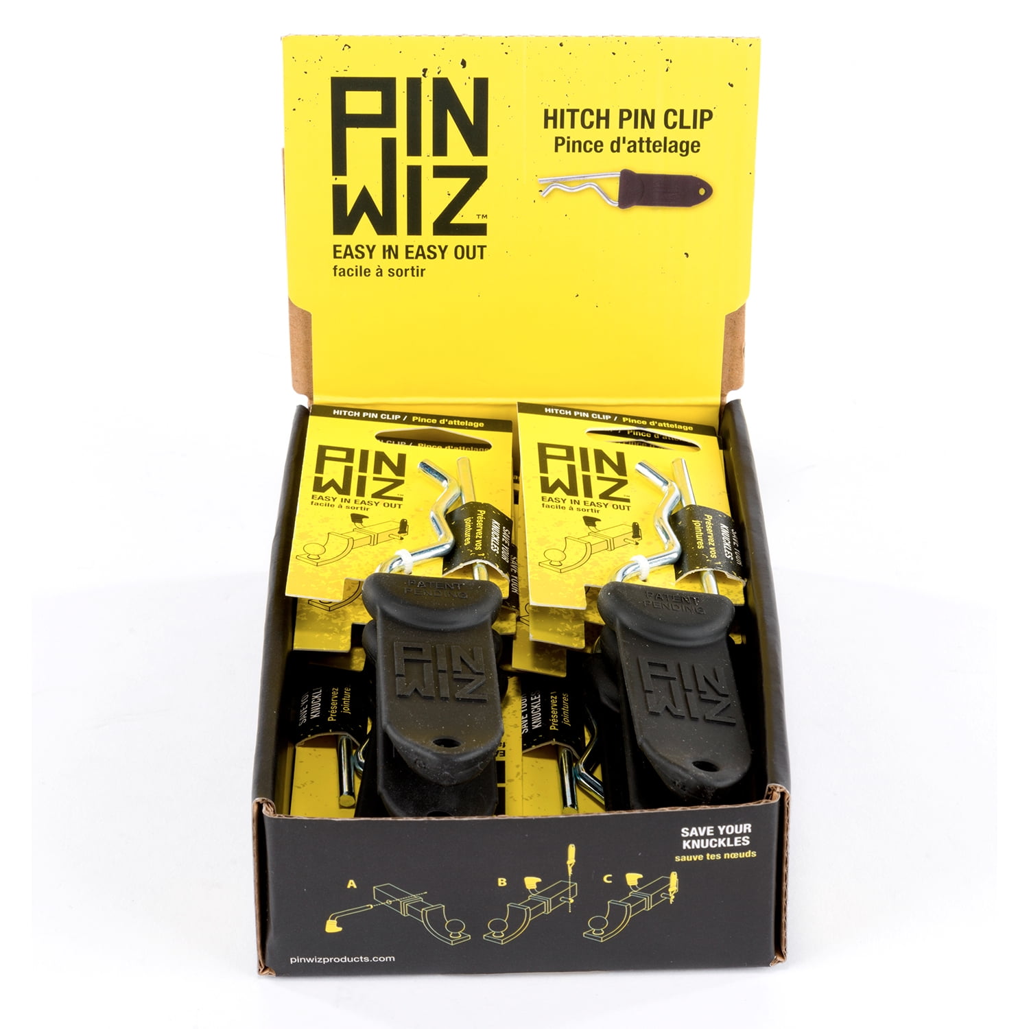 Pin Wiz Trailer Hitch Pin and Clip Combo Pack 