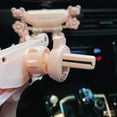 thumbnail image 4 of Cell Phone Car Mount Female Small Car Air Vent Car Navigation Phone Holder Anti-Shock Low Noise Flexible and Comfortable Touch Universal Navigation Phone Holder for iOS 4 to 7 Inch (Pink Cute Bear), 4 of 6