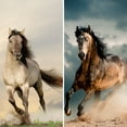 thumbnail image 7 of Oriental Furniture 6 ft. Tall Galloping Horses Canvas Room Divider - 3 Panel, 7 of 7
