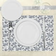 thumbnail image 3 of Ambesonne Grey Place Mats Set of 4, Vintage Roses Floral Art, Standard Size, Grey White, 3 of 6