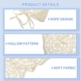 thumbnail image 4 of Unique Bargains Christmas 2pcs Crochet Bandanas, Crochet Head Scarf, Crochet Headbands Hairbands Hair Scarf for Women Girls White,Black, 4 of 7