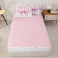 thumbnail image 4 of Homewish Pink Polka Dots Print Zipper Full Size Comforter Sets with Fitted Sheet and 2 Pillowcases,Pink Bowknot Kids Zipper Bedding Set For Bow Lovers,Pink Reversible,4 Pieces, 4 of 7