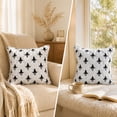 thumbnail image 5 of Halloween Pillow Covers 18x18 Embossed Ghost Throw Pillow Case, Spooky Decorative Couch Pillow Covers for Sofa Living Room Bed, Soft Polyester Spandex Halloween Decor by OVFUIZ, 5 of 9