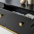 thumbnail image 4 of SAFAVIEH Couture Claudette Modern 4-Drawer Dresser, Black/Gold, 4 of 16