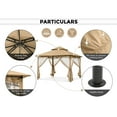 thumbnail image 3 of MASTERCANOPY 9 x 9ft Patio Gazebo with Double Roof and Mesh Walls, Beige, 3 of 8