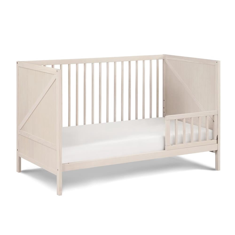 Pemberly Row Mid-Century Toddler Guardrail in Washed Natural