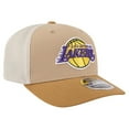 thumbnail image 3 of Men's New Era Tan/Light Brown Los Angeles Lakers Two-Tone 9SEVENTY Adjustable Trucker Hat, 3 of 5