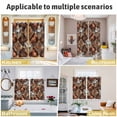 thumbnail image 5 of Vintage Gray Brown Horses Kitchen Curtains Window Panels, Farmhouse Plaid Country Animals Insulated Window Treatment Curtain, Grommet Curtains for Bedroom/Living Room/Bathroom, 2 Piece 52"Wx45"L, 5 of 8
