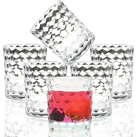 VEILEDGEM 8 oz Shatterproof Tritan Plastic Glasses (Set of 6)