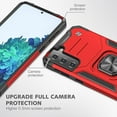 thumbnail image 3 of For Samsung Galaxy S24 FE /Fan Edition Armor Hybrid with Ring Holder Kickstand Shockproof Heavy-Duty Durable Rugged Dual Layer Cover ,Xpm Phone Case [ Red ], 3 of 10