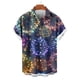 thumbnail image 4 of Blusa y camisa de manga corta con cuello vuelto para hombre, blusa informal de moda con cuello vuelto, blusa estampada de manga corta con botones, blusa de poliéster para hombre, 4 of 6