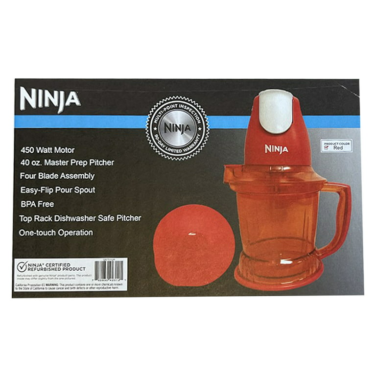 Ninja, Kitchen, Ninja Storm Food Processor Blender Qb75qr Master Bowl 45  W Yellow 40 Oz