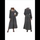 thumbnail image 2 of Vestido Holgado Informal con Escote en V, Corte A, Larga y Abertura Alta para Mujer. Puntos de Dientes de M, 2 of 5