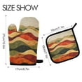 thumbnail image 2 of Yayeee Oven Mitts and Pot Holder Set of 2 Heat Resistant Kitchen Gloves Baking Hot Pad, Abstract Desert Pattern, 2 of 5