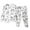 0-White561, variant on WOYY DIY Coloring Outfits for Girls Long Sleeve T-Shirt Pants Kids Sleepwear, Sizes 2-3T