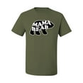thumbnail image 2 of Wild Bobby, Mama Bear Animal Design, Animal Lover, Men Graphic Tee, Military Green, X-Large, 2 of 4