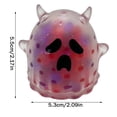 thumbnail image 2 of Halloween Ghost Squishy Toy, Ultra-Soft Slow Rising Stress Relief Fidget Toy, Calming Sensory Squeeze Ball with Bead Filling for Party Favors Desk Decor, Spooky Halloween Gift, 2 of 2