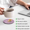 thumbnail image 3 of Violet Sunshine Sunflower Coasters Set of 4, Absorbent Coasters for Drinks, Pastoral Bees Farmhouse Floral Coaster for Desk Coffee Table Protection, Home Decor House Warming Gifts 4", 3 of 8