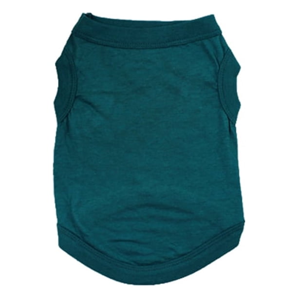Methold Ropa para cachorros, suministros de algodón para mascotas, camisetas transpirables para perros, chaleco para perros de estilo sencillo Ropa para mascotas Verde oscuro XXL