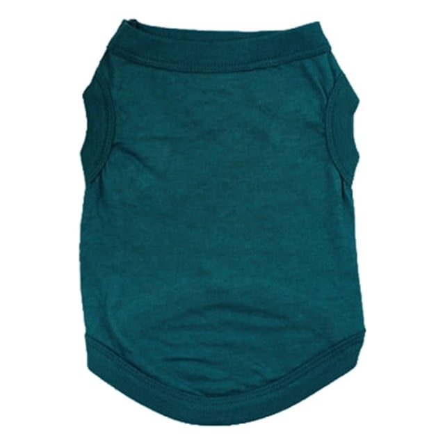 Methold Ropa para cachorros, suministros de algodón para mascotas, camisetas transpirables para perros, chaleco para perros de estilo sencillo Ropa para mascotas Verde oscuro XXL