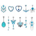 thumbnail image 4 of Cherry Pendant Belly Button Ring Drop Dangle Body Belly Piercing Fruit Belly Button Nails Belly Navel Rings Button Rings ZR, 4 of 7