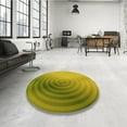 thumbnail image 3 of Ahgly Company Indoor Square Patterned Dark Yellow Green Area Rugs, 7' Square, 3 of 6