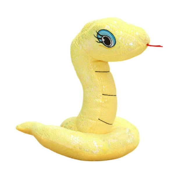 Animal de peluche de serpiente Muñeco de serpiente de peluche Regalo ideal Juguete de peluche de serpiente para dormitorio Amigos Sala de estar Amarillo