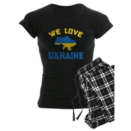 

CafePress - We Love Ukraine Pajamas - Women s Dark Pajamas