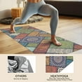 thumbnail image 4 of Multicolor Ethnic Geometric Patchwork Pattern Hot Yoga Mat Towel Non Slip for Hot Yoga - Quick-Drying Yoga Mat Cover with 4 Corner Pockets with Travel Bag - Hot Yoga Towel Non Slip 74"x26", 4 of 6