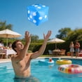 thumbnail image 4 of 30cm PVC Inflatable Giant Dice Large Squeeze Stress Relief Toy Pool Party Game Atmosphere Inflatable Prop,Blue, 4 of 6