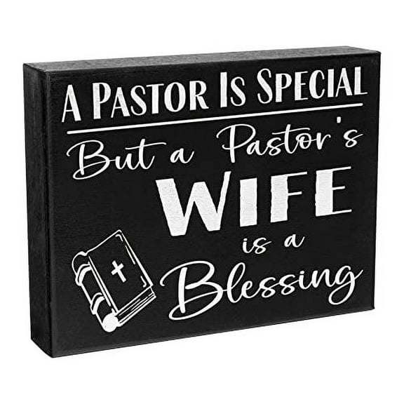 JennyGems Pastor's Wife Appreciation Gifts, Gift for Pastor's Wife, Pastor's Wife Gift, Pastor Appreciation Gifts, Christian Gifts for Women, Religious Gifts for Women, Wood Sign (Pastor Wife)