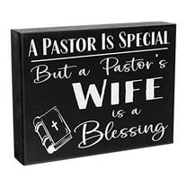 JennyGems Pastor's Wife Appreciation Gifts, Gift for Pastor's Wife, Pastor's Wife Gift, Pastor Appreciation Gifts, Christian Gifts for Women, Religious Gifts for Women, Wood Sign (Pastor Wife)