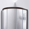thumbnail image 6 of Prime 36 Inch x 74-3/4 Inch Semi Frameless Clear Glass Sliding Shower Enclosure in Matte Black with Black Base Kit, 6 of 15