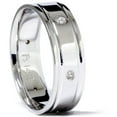 thumbnail image 2 of Pompeii Mens 14K White Gold Polished Diamond Wedding Band Ring (G/H,SI), 2 of 5