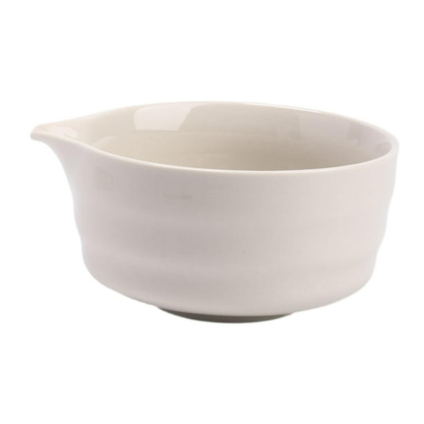 Cuenco para té Matcha con boquilla, regalo, decoración, adorno, multifuncional. Blanco