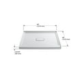 thumbnail image 2 of Kohler 9394-NY 48 x 48 in. Archer Alcove Shower Center Base Drain - Dune, 2 of 7