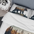 thumbnail image 4 of Designart "Bear s Forest Fusion V" Abstract Bedding Covert Set - Bear Orange Animals Bed Set With 1 Sham, 4 of 6