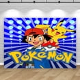 thumbnail image 4 of Fondo de fiesta de Pokémon para niños, decoración de cumpleaños, fotografía de fondo, Pikachu, monstruo de bolsillo, cartel personalizado, 4 of 5