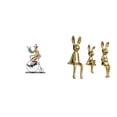 thumbnail image 1 of Colección de figuras de conejitos payasos para escritorio, mesa, centro de mesa, vitrina, comedor, estantería, adorno decorativo, regalo, 1 of 8